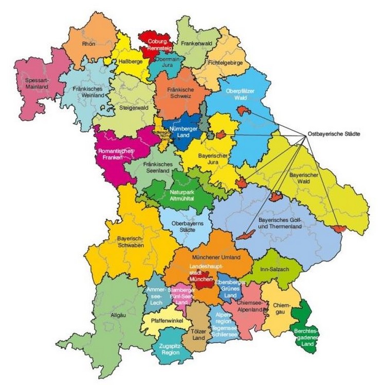 Wanderregionen Bayern